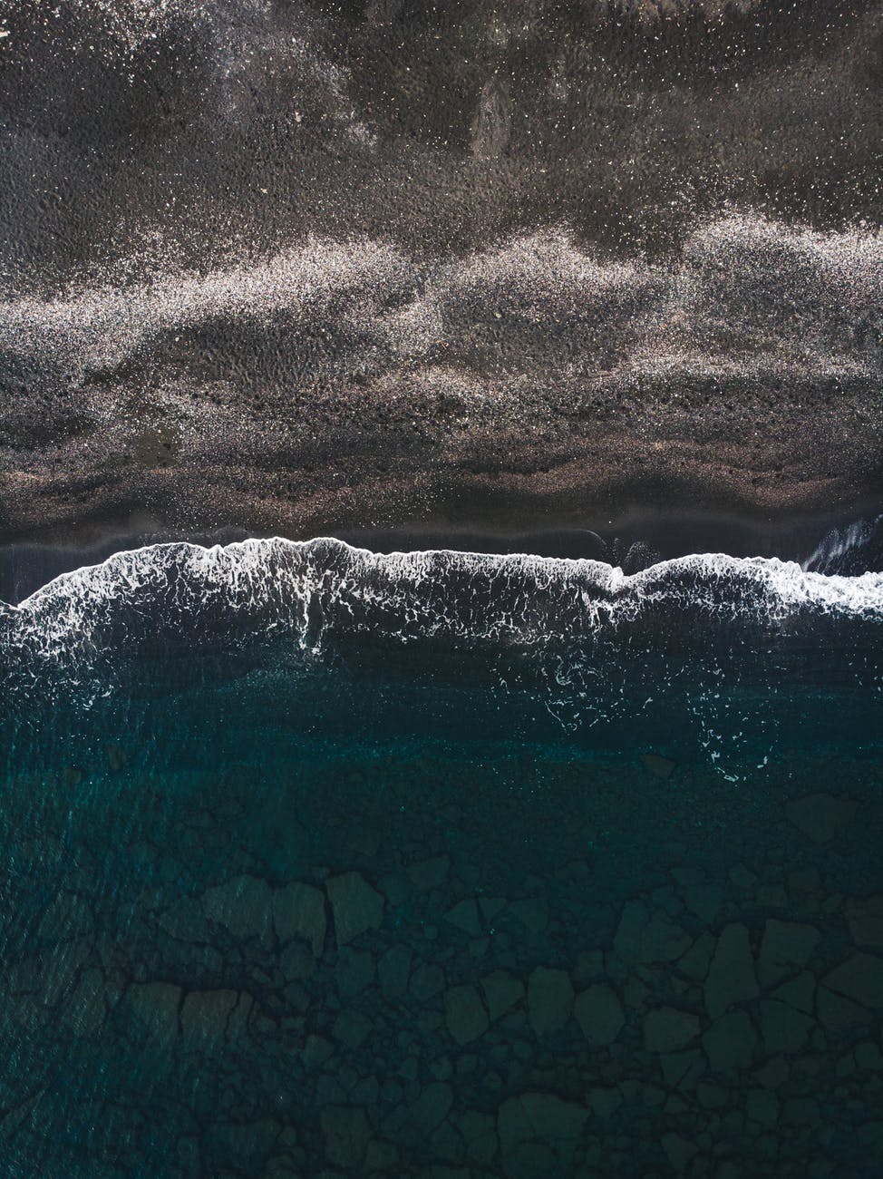 top view photo of beach